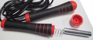 Skakanka sportowa Kubisport Z Obciążnikiem Regulowana Długość do Ćwiczeń 2,8 m (Kub_05-D15/1K) 2