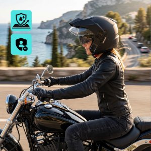 W-Tec Kask motocyklowy Meteor Hekato M 57-58 cm czarny (17890) 17