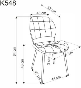 Halmar Krzesło tapicerowane K548 beżowe (V-CH-K/548-KR-BEZOWY) 11