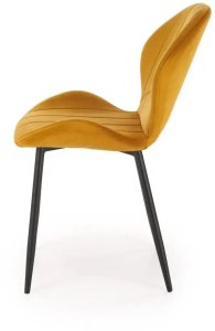 Halmar Krzesło tapicerowane K538 velvet musztardowe (V-CH-K/538-KR-MUSZTARDOWY) 3