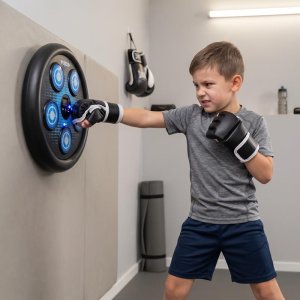 NoboKids Tarcza Bokserska Bluetooth na Ścianę dla Dzieci Muzyczna Treningowa + Rękawice (5904665406212) 7