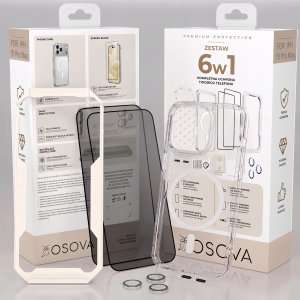 OSOVA Etui Do Iphone 15 Pro Max Do Magsafe Osova Szkło Privacy + Szkło Aparat 6W1 10