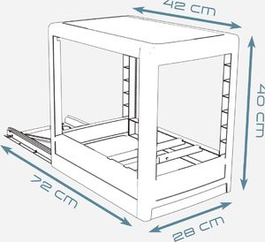 EDA Mobilna półka do szafki Biała 5