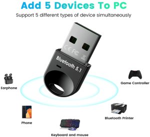 Karta sieciowa Toptel Adapter Bluetooth USB 5.1 RTL8671B 7