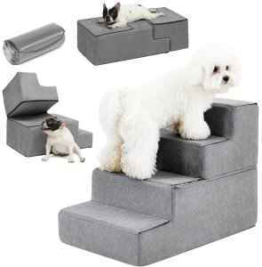 Boutiquezoo Schody dla psa NUXIE Premium 4 schodki rampa podest legowisko 4w1 60cm 2