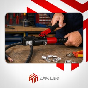 ZAM Zaciskarka do kabli praska hydrauliczna 10T 8 matryc zestaw ZAMLine 3