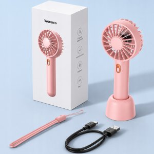 Wentylator Topk Wiatrak cichy mini wentylator przenośny biurkowy chłodzenie TOPK usb różowy 15