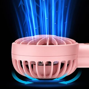 Wentylator Topk Wiatrak cichy mini wentylator przenośny biurkowy chłodzenie TOPK usb różowy 7