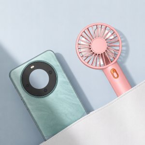 Wentylator Topk Wiatrak cichy mini wentylator przenośny biurkowy chłodzenie TOPK usb różowy 9