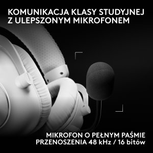 Słuchawki Logitech G Pro X3 Lightspeed Białe (981-001748) 9