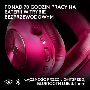 Słuchawki Logitech G Pro X3 Lightspeed Różowe (981-001756) 11