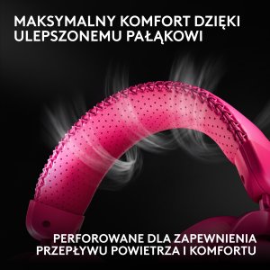 Słuchawki Logitech G Pro X3 Lightspeed Różowe (981-001756) 14