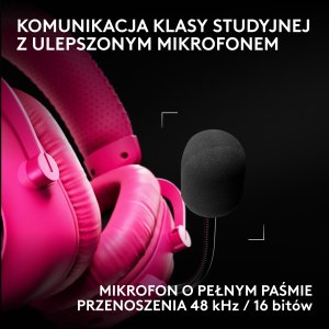 Słuchawki Logitech G Pro X3 Lightspeed Różowe (981-001756) 9
