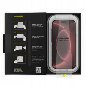spacecase Szkło prywatyzujące 2x z aplikatorem QuickFit Privacy Glass do iPhone 18 Pro 7