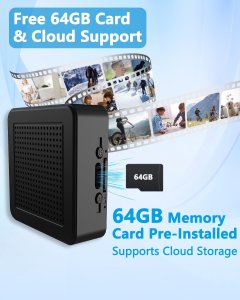 Kamera IP 4kom.pl Bezpieczeństwa, miniaturowa bezprzewodowa kamera szpiegowska 4K 4