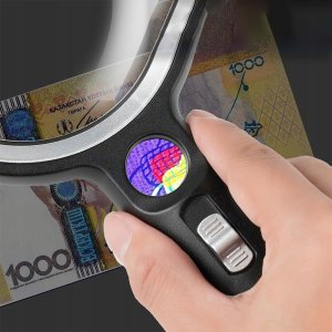 Verk Duża lupa do czytania Szkło powiększające z podświetleniem LED x10 2
