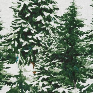 Cotton World Pościel świąteczna NEVADA 220x200 zimowy las choinki 3-częściowa 6