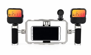 PEYTECH Klatka Operatorska Zestaw do telefonu klatka mikrofon 2x LED statyw (ZUSV) 4
