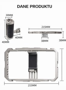 PEYTECH Klatka Operatorska Zestaw do telefonu klatka mikrofon 2x LED statyw (ZUSV) 5