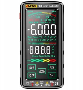 ANENG Cyfrowy multimetr miernik uniwersalny ekran dotykowy 0-1000V 0-10A Aneng 5