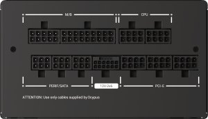Zasilacz Ocypus Iota P1000 moduł zasilaczy 1000 W 24-pin ATX ATX Czarny (IOTA-P1000-G1FFBK024X-EU) 4