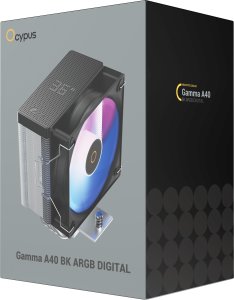 Chłodzenie CPU Ocypus Gamma A40 ARGB Digital Procesor Chłodnica powietrza 10 cm Czarny 1 szt. (GAMMA-A40-BK1NAWD00X-GL) 8