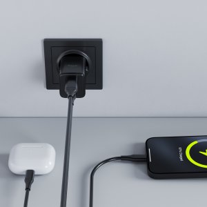 Ładowarka Allity Sieciowa GaN PD QC ATC-01-20WAC 1x USB-C 1x USB-A 20W czarna 6
