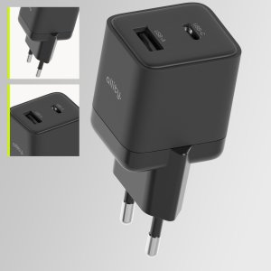 Ładowarka Allity Sieciowa GaN PD QC ATC-01-20WAC 1x USB-C 1x USB-A 20W czarna 7