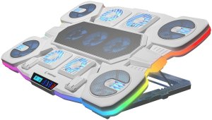 Podstawka chłodząca Rampage Glacier Gamingowa podstawka chłodząca pod laptop 14–17”, 2600RPM, biała (GLACIERS50-WHITE) 3