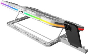 Podstawka chłodząca Rampage Glacier Gamingowa podstawka chłodząca pod laptop 14–17”, 2600RPM, biała (GLACIERS50-WHITE) 4