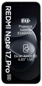 Smartfon Xiaomi Redmi Note 17 Pro 5G 5G 6/256GB Czarny  (MZB0OVIEU) 2