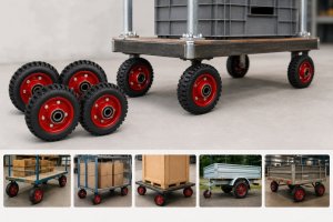 Aptel Kółko transportowe gumowe pełne 160 MM mocne zestaw komplet 2
