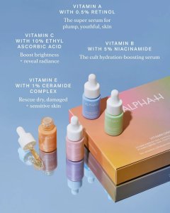 PHYTORELAX Set Alpha-H: Vitamin C, Brightening & Hydrating, Daily, Serum, For Face, 10 ml + Vitamin B, Hydrating, Soothing, Calming, Protecting, Anti-Ageing, Morning & Evening, Serum, For Face, 10 ml + Vitamin B, Hydrating, Calming & Protecting, Morning & 3