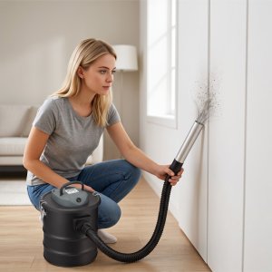 Odkurzacz przemysłowy Bauerkraft Kominkowy do pieca popiołu sadzy żaroodporny 15l 800W 6