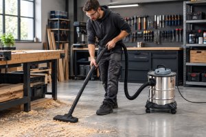 Odkurzacz przemysłowy Bauerkraft Kominkowy do pieca popiołu sadzy żaroodporny 20l 1200W 7