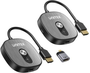 System przekazu sygnału AV Unitek Bezprzewodowy odbiornik HDMI 4K@30Hz w zestawie z nadajnikiem i adapterem USB-C do HDMI (V1717CBK01) 2