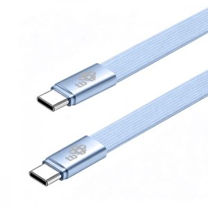 TB Kabel USB C - USB C 1m płaski błękitny (AKTBXKUCCFLAT1N) 3