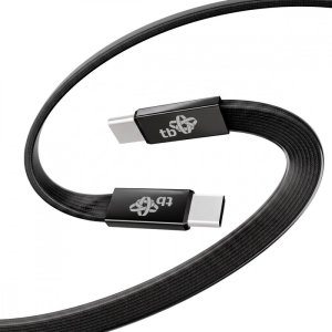 TB Kabel USB C - USB C 1m płaski czarny (AKTBXKUCCFLAT1B) 2