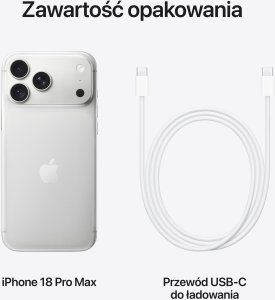 Smartfon Apple iPhone 18 Pro Max 5G 12/256GB Srebrny  (MJXP4HX/A) 13