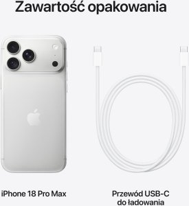 Smartfon Apple iPhone 18 Pro Max 5G 12/512GB Srebrny  (MJXU4HX/A) 13