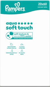 Pampers Chusteczki Nawilżane Aqua Soft Touch 20 op. 60 Chusteczek = 1200 szt. 3