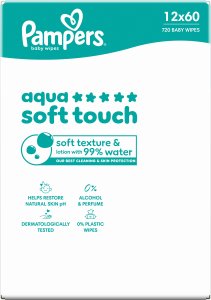 Pampers Chusteczki Nawilżane Aqua Soft Touch 12 op. 60 Chusteczek = 720 szt. 2