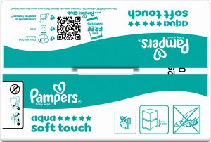 Pampers Chusteczki Nawilżane Aqua Soft Touch 12 op. 60 Chusteczek = 720 szt. 3