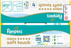 Pampers Chusteczki Nawilżane Aqua Soft Touch  9 op. 60 Chusteczek = 540 szt. 2