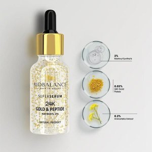 Diego Dalla Palma Bio* Balance, Gold & Peptide 24K, Firming & Anti-Wrinkle, Day & Night, Serum, For Eye & Lip Contour, 30 ml For Women 3