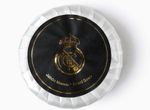 Real Madrid Set : , Soap Bar + , Body Sponge + , Hair Styling Wax, 100 g + , Bath Bomb + , Metal Cup Holder Unisex 5