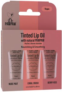 Dr PawPaw Set Dr. PawPaw: Tinted, Nourishing, Lip Oil, Coral Crush, 8 ml + Tinted, Nourishing, Lip Oil, Berry Kiss, 8 ml + Tinted, Nourishing, Lip Oil, Nude Pout, 8 ml For Women 4