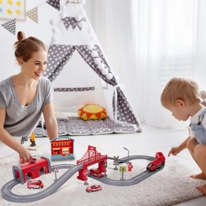 Woopie Zestaw Kolejka Elektryczna Pendolino Straż Pożarna 66el. (57444) 3
