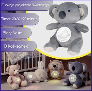 Woopie Baby Przytulanka Miś Polarny z Projektorem Uspokajacz 15 Melodii (58106) 7
