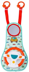 Bkids Kierownica edukacyjna podróżna do samochodu na fotel ochraniacz dla dziecka (HE0623) 3